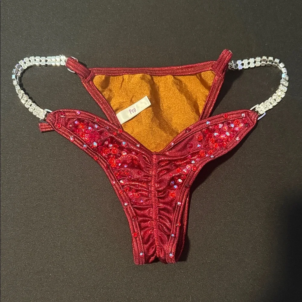 Angel Competition Bikinis Maroon Stage Bikini - Picture 2 of 3